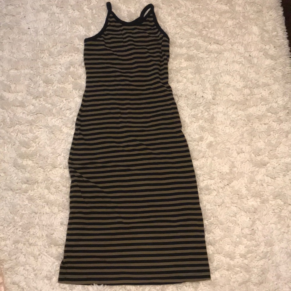 stripped bodycon dress